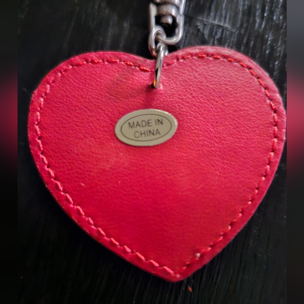 Two Heart Rhinestone Charmed Key Chain - Love - Picture 5 of 5